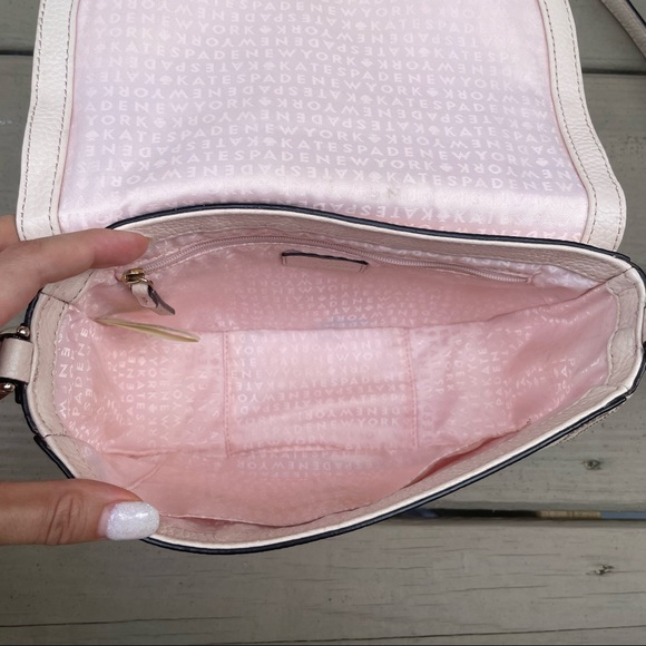Kate spade McCall Adelaide light blush pebbled leather crossbody bag purse - Picture 11 of 15